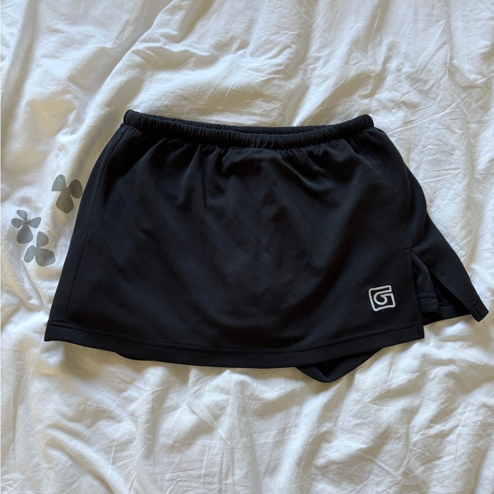 Gosen Black Tennis Skort Stretchy